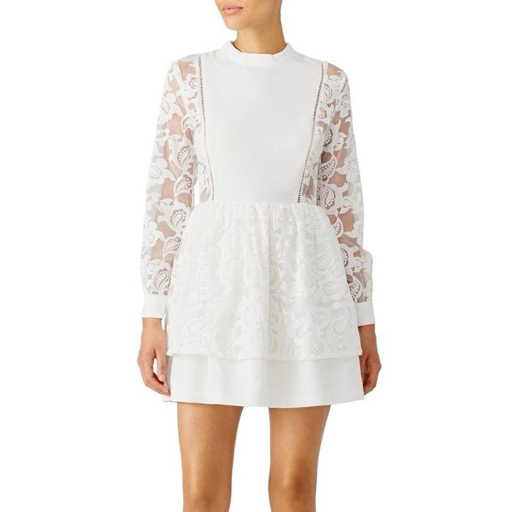 NWT English Factory White Lace Mini Dress